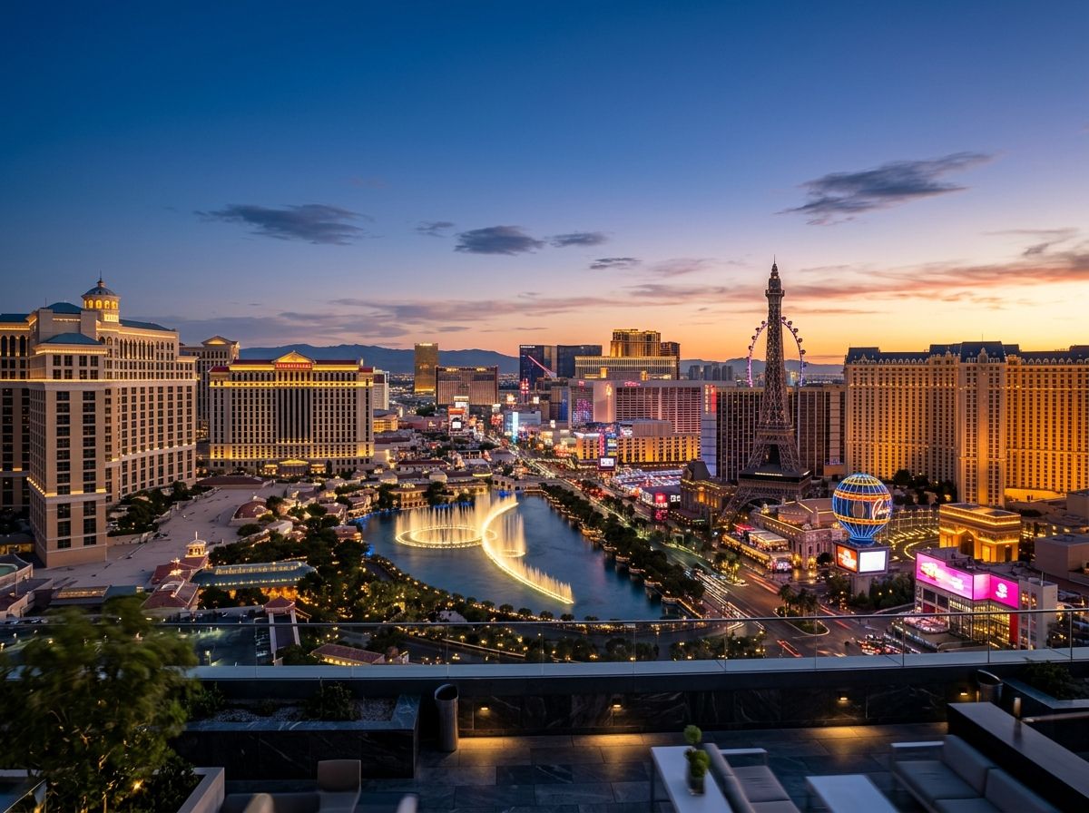 The Las Vegas Strip at dusk